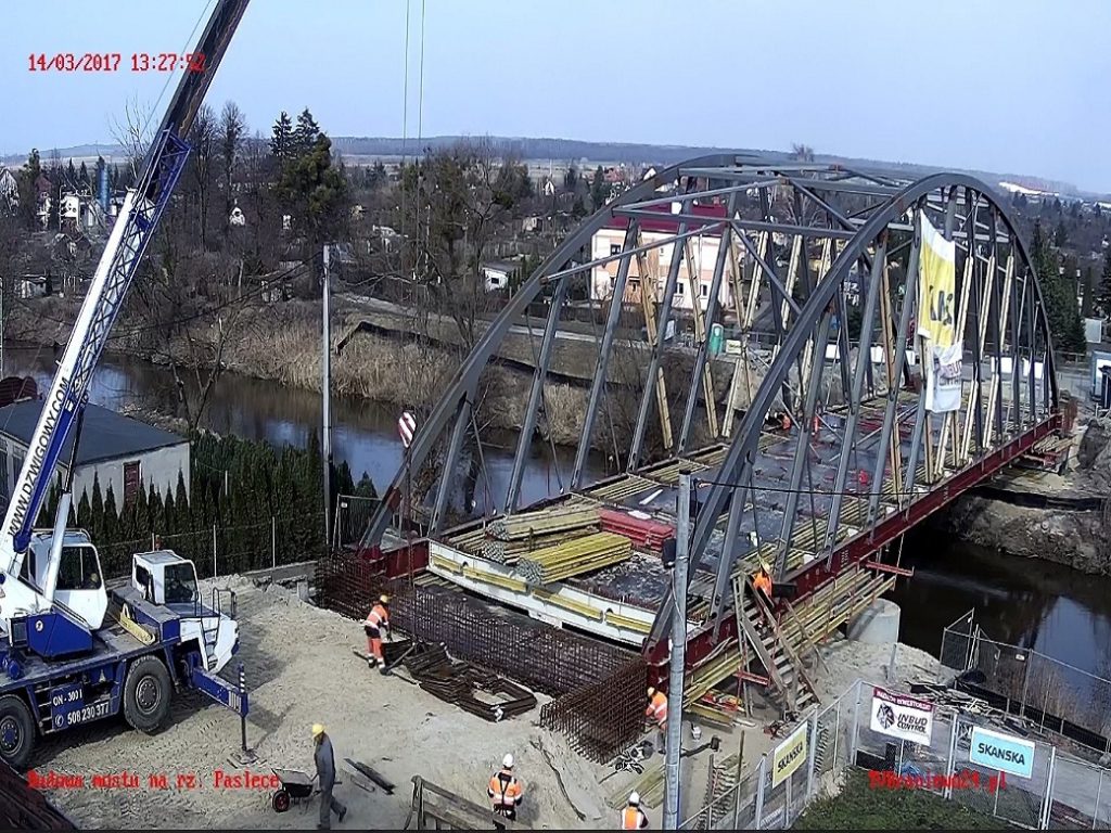 Budowa mostu na rzece Pasłęka w Braniewie 1